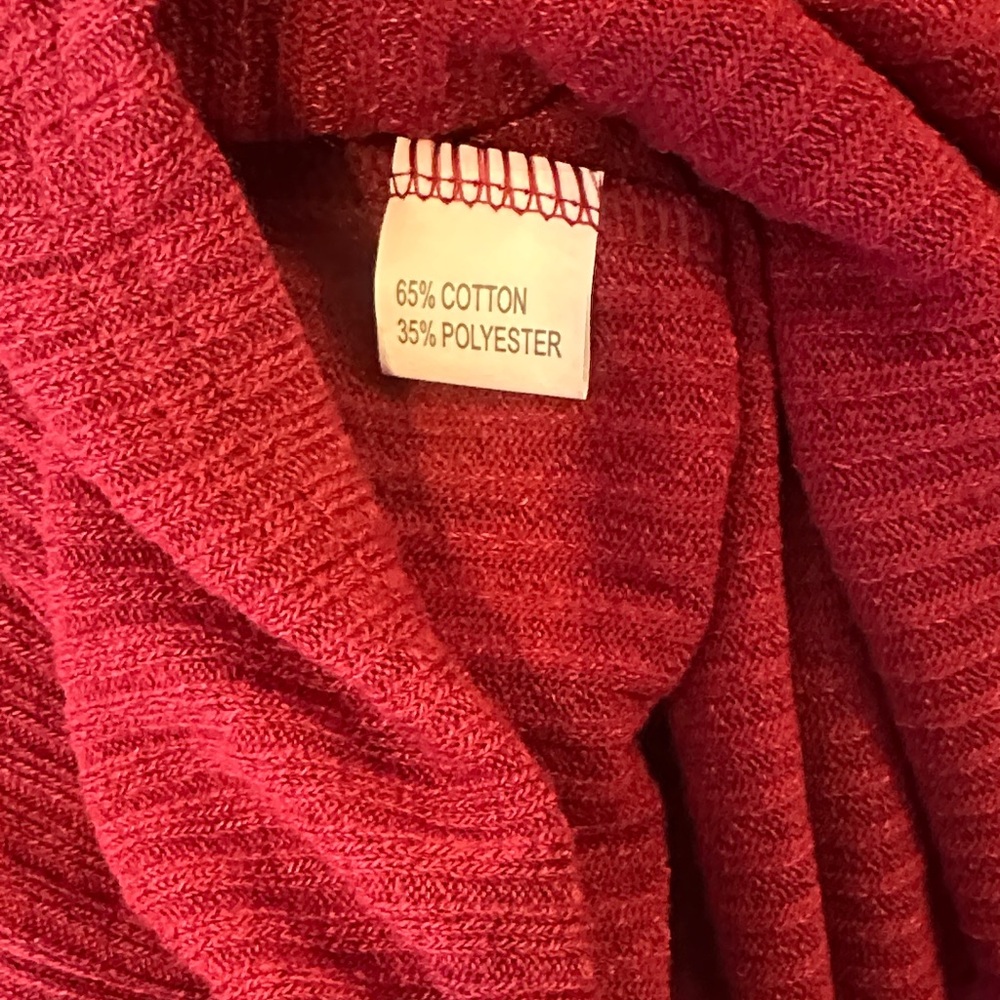 Women's Red Button-Down Tunic Top New - Picture 5 of 5